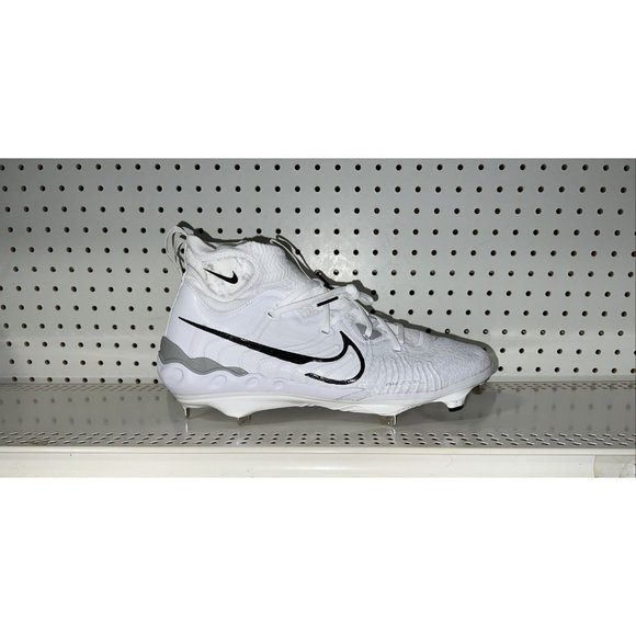Nike Alpha Huarache NXT Mens Metal Baseball Cleats Size 7 White Black Gray - Picture 1 of 8